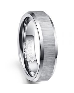 8mm Tungsten Carbide Rings Brushed Surface Comfort Fit