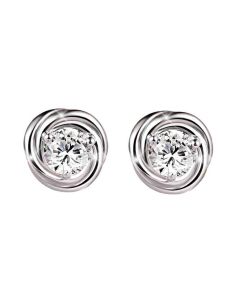 Wholesale 8mm Women 925 Silver Rose Flower Stud Earrings