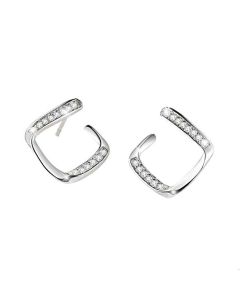 Wholesale 13mm 925 Sterling Silver white Stud Earrings for Women