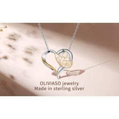 Wholesale 925 Sterling Silver Heart Pendant Necklaces with Flying Butterfly