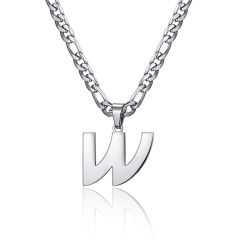 Wholesale Custom Letter Necklace Cuban Chain Stainless Steel 