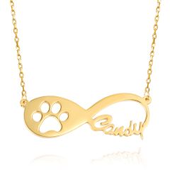 Wholesale Stainless Steel Custom Infinity Name Necklace Dog Claw Shape Personalized Necklace