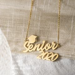 Wholesale Custom Graduation Date Name Necklace in Stainless Steel 