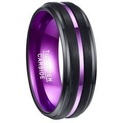 8mm Tungsten Carbide Ring Stepped Band