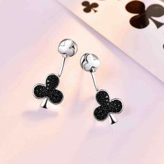  Wholesale 10mm 925 Silver Women Plum Drop Stud Earrings in Rose Gold and Sliver