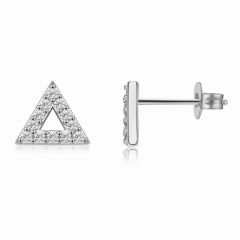 Wholesale Triangle Stud Earrings 925 Sterling Silver for Women