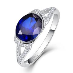 Wholesale engagement ring 925 Silver with Sapphire for Women