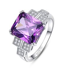 Wholesale 925 silver women Engagement Ring and Cocktaik ring with Amethyst