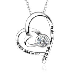 Wholesale 45cm Pendant Necklace 925 Silver with Cubic Zirconia Fashion Jewelry Gifts for Women