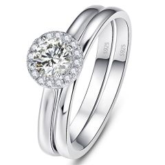 Wholesale Women Bridal Ring Set Engagement Rings 925 Sliver