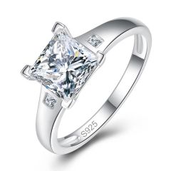 Wholesale 925 Silver Women Engagement Ring with Cubic Zirconia