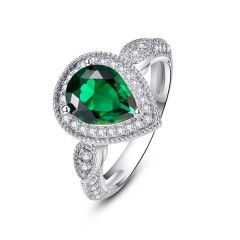 Wholesale 925 Sterling silver Green Promise Ring for Women