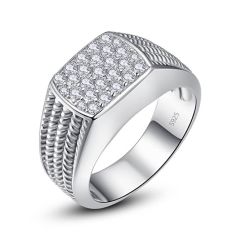 Wholesale 10mm Men Engagement Ring 925 Sterling Silver Jomon Design