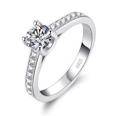 Whloesale 925 sterling Silver Engagement Ring White for women
