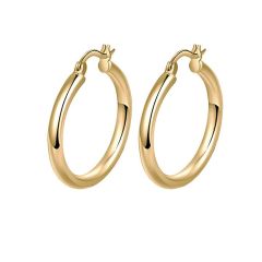 Wholesale 30mm Women 925 Silver Women's Gold Hoop Earrings