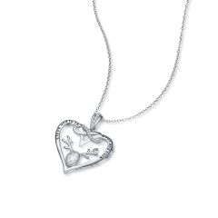 Wholesale 18 Inch Women Infinity Heart Pendant Necklace 925 Sterling Silver