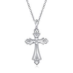 Wholesale 925 Sterling Silver Cross Pendant Necklace for Ladies